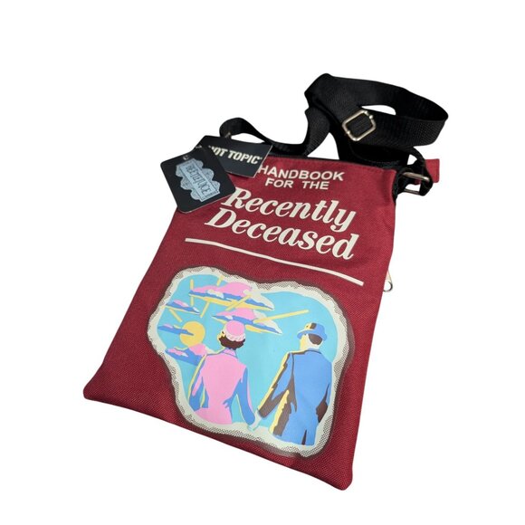 Hot Topic Handbags - Handbook For The Recently Deceased Crossbody Bag Beetlejuice NWT Halloween